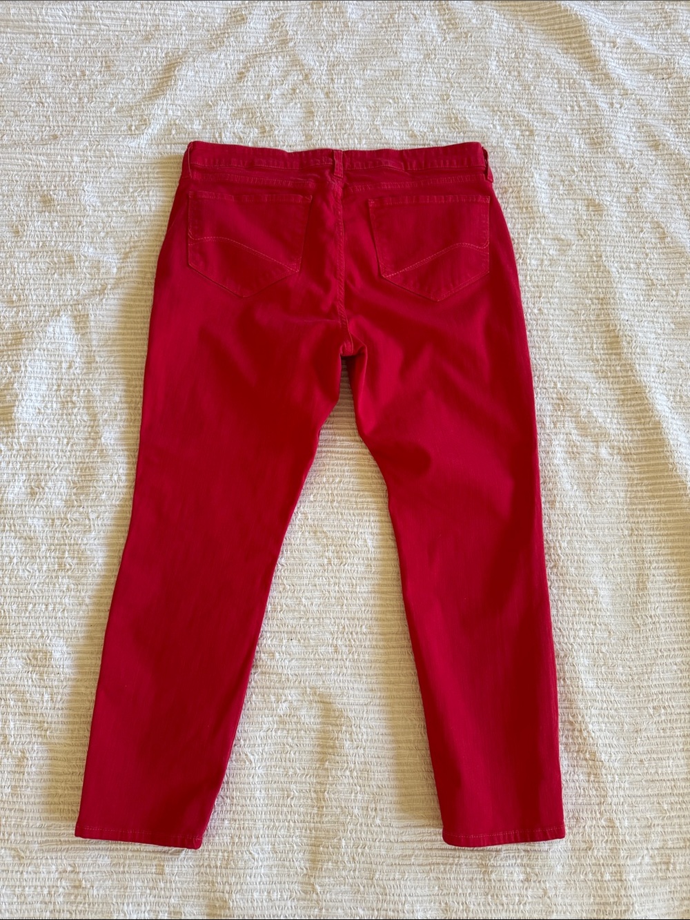 NYDJ Not Your Daughters Red Stretch Ankle Jeans sz 16